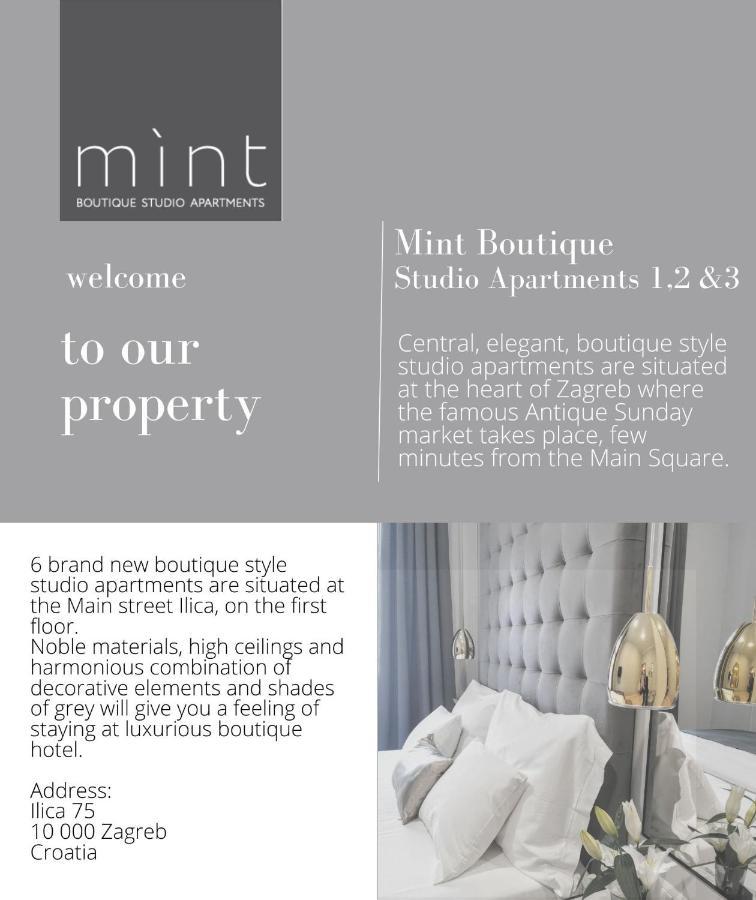 Mint Boutique Studio Apartments 2 Загреб Экстерьер фото